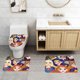 thumbnail image 2 of Chicas Superhéroes Juego de 3 alfombras de baño de coral fleece: tapete de baño + alfombra de inodoro en forma de U + funda de tapa de inodoro en forma de O, 2 of 6