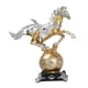 thumbnail image 1 of Adorno De Caballo De Resina Para Oficina, Soporte De TV, Regalo Para Amantes De Los Caballos, Figuras De Caballos, 24 X 27 X 11 Cm, Dorado Y Plateado, 1 of 3