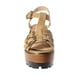 thumbnail image 3 of Sandalia plataforma Beige Vía Franca, 3 of 5