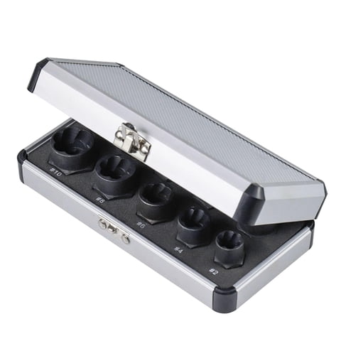 Magideal - Juego De Extractor De Tuercas De 10 Uds., Herramienta De Extracción De Pernos , Aplicación Múltiple, Se Adapta A Tamaños De 9Mm A 19Mm, Herramien Caja Grande