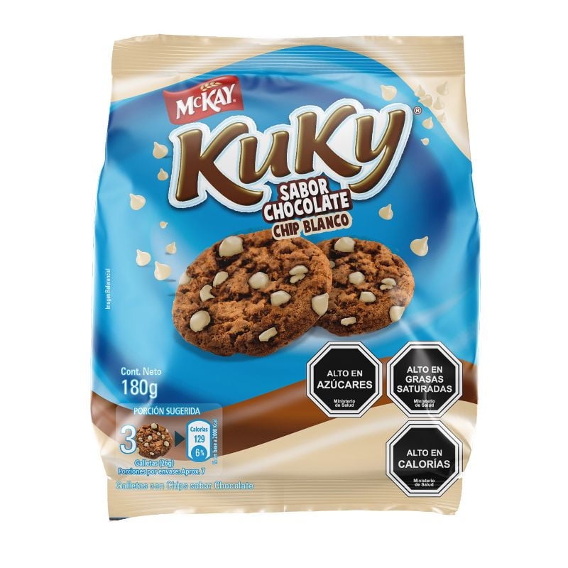 Galleta Sabor Chocolate Chip Blanco 180 g Kuky