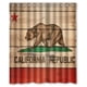 thumbnail image 1 of Cortina de ducha con la bandera de la República de California, juego de cortina de baño con ganchos, tamaño 60 x 72 pulgadas, 1 of 3