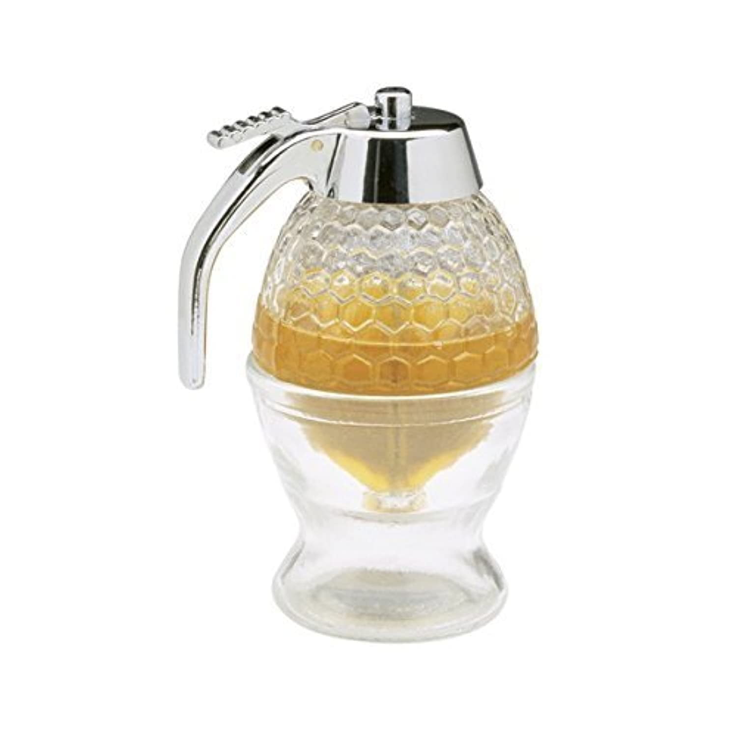 Dispensador De Miel Y Sirope Norpro Beehive Glass Con Acabado Cromado