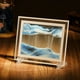 thumbnail image 2 of 1pc Moving Sand Art Picture Round/Rectangular Glass 3D Deep Sea Sandscape In Motion Display Flowing Sand Frame Relaxing Desktop Home Office Work Decor, 2 of 3