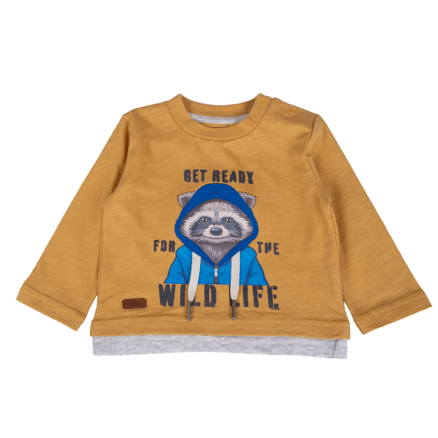 Polera Bebé Niño Mostaza Pillin