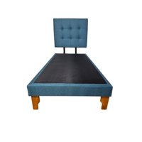 Diseños Valestrini - Cama De Plaza Lino Azul