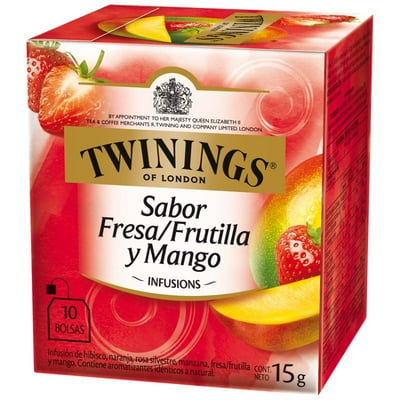 Infusión Sabor Fresa, Frutilla Y Mango Caja 10 Un Twinings