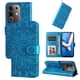 thumbnail image 2 of Funda tipo cartera FOXDOCK para Vivo Y29 4G , diseño girasol en relieve, cuero PU, cierre magnético, soporte y tarjetero, 2 of 5