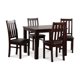 thumbnail image 1 of Comedor Ñuble Cuadrado 95X95 Cm Con 4 Sillas Chocolate-Negro, 1 of 13