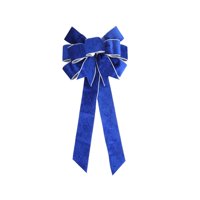 Magideal - Lazo Grande De Navidad, Adorno Artesanal Colgante Elegante Decorativo Para El Diseño De La Escena Del Patio Trasero Accesorios De Fiesta De Regalo Azul