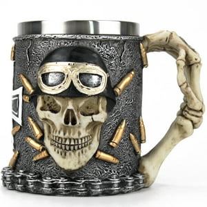 Estoykuku - Tazón Calavera Skull Soldado Acero Inoxidable