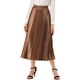 thumbnail image 1 of Falda de fiesta plisada midi con cintura elástica metálica para mujer NOMADIC NOOK XS Marrón, 1 of 7