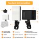 thumbnail image 4 of Luz LED para selfies Singwil 120 con adaptador de trípode y clip de 5000 mAh, 4 of 7