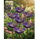 thumbnail image 1 of Estaca jardín flor metal hecha mano con baño abejas decoración exterior regalo polinizadores, 1 of 8