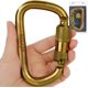 thumbnail image 1 of Mosquetón DEKABR 45 kN con bloqueo automático, 11 cm, dorado, 1 of 9