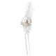 thumbnail image 2 of Flor de parte posterior de sil del , floral del banco del , con cintas para decoración de fiesta del banquete Blanco, 2 of 5