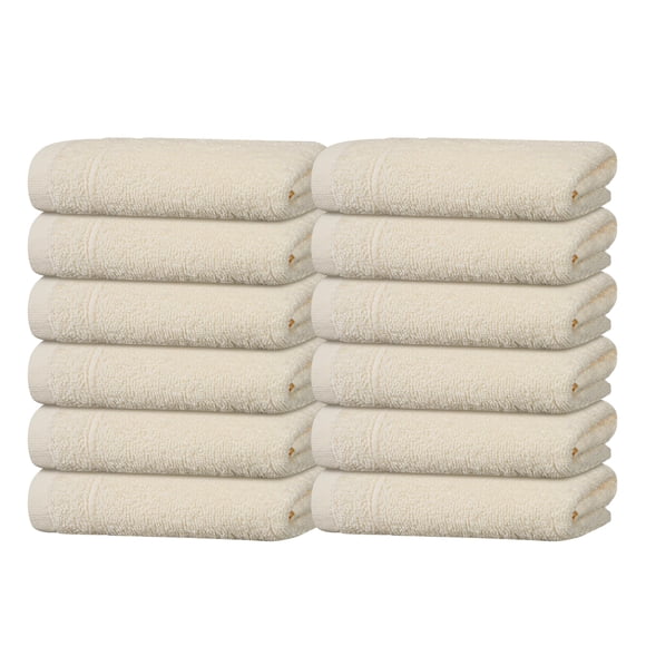Paños de lavado Tens Towels pack de 12, 30 × 30 cm, color marfil