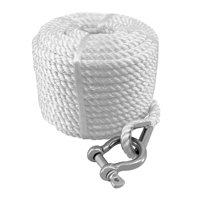 Magideal - Dedal De Acero Inoxidable, Cuerda De Ancla De Nailon Trenzado Doble, Línea De Ancla Para Barcos Resistente Al Desgaste, Línea De Ancla Para Navegación 9Mm 23 Metros