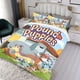 thumbnail image 3 of Cachorros de la Perrera Conjunto de sábanas temático, trío de piezas, cómodo y amigable con la piel, diseño único, regalo de decoración para el hogar para familiares, amigos y fans,173cm *218cm, 3 of 6