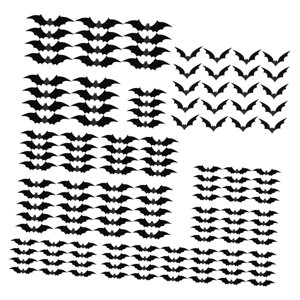 Bothyi - Juego De Decoración De Murciélagos De Halloween, 140 Piezas, Decoración De Pared Decorativa, Calcomanía De Pared