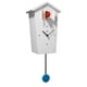 thumbnail image 2 of Reloj de cuco KOOKOO Birdhouse, blanco, diseño moderno con 12 pájaros, 2 of 9