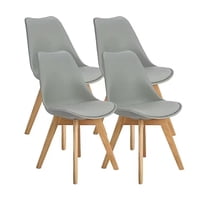 Habita2 Chile - 4Und Silla De Comedor Tulip Acolchada - Gris