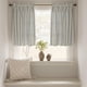 thumbnail image 3 of Cortinas de cocina Jinchan de lino a rayas, 36 cm, nivel café, color azul, 3 of 8