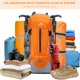 thumbnail image 2 of Mochila de senderismo Loowoko, impermeable, 50 litros, para acampar con funda para lluvia, 2 of 6