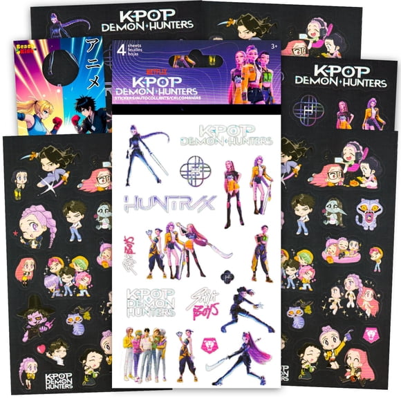 Paquete de pegatinas Netflix 140+ piezas 8 hojas K‑Pop
