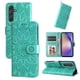 thumbnail image 1 of Funda tipo cartera FOXDOCK para Samsung Galaxy A55 , diseño girasol en relieve, cuero PU, cierre magnético, soporte y tarjetero, 1 of 5