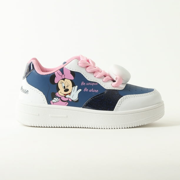 Zapatillas Niña Luces En Cordones Minnie Unique Azul Disney