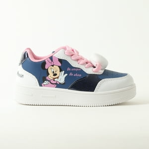 Zapatilla Con Luces Niña Minnie Be Unique Azul Disney