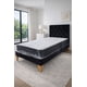 thumbnail image 2 of Cama Europea Plaza y Media Capitoné Negra Felpa Premium con Colchón | Base Dividida y Respaldo Alto, 2 of 3