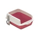thumbnail image 3 of Caja De Arena Para Gatos Resistente A Las Manchas Y Antisalpicaduras Con Bandeja De Arena Para Gatos De Lado Alto Rosa, 3 of 5
