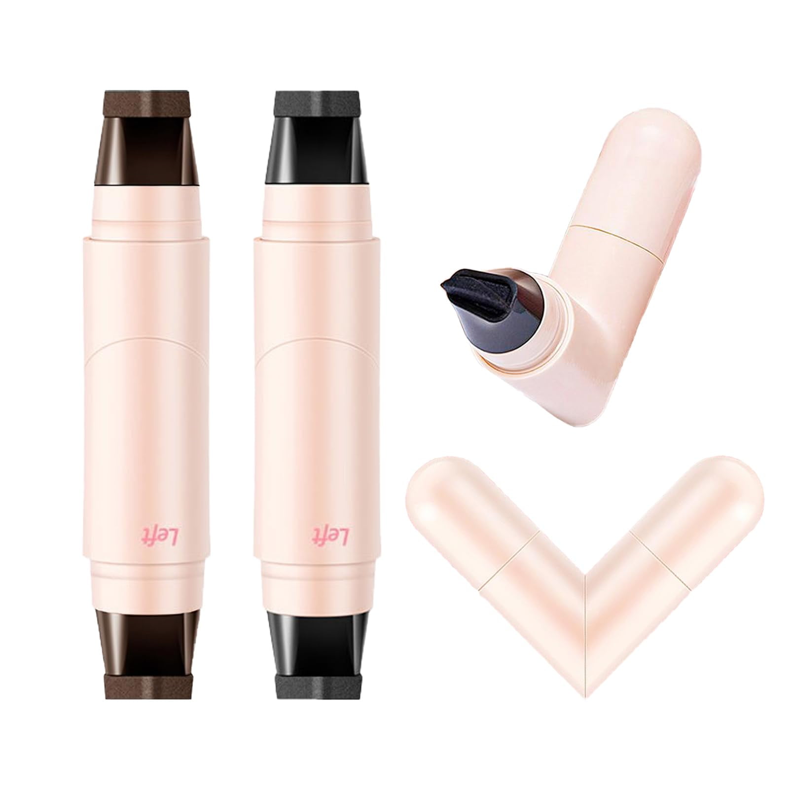 Set De Lápices Delineadores De Ojos En Gel Bekoeen Con Sello Plegable, 2 Unidades