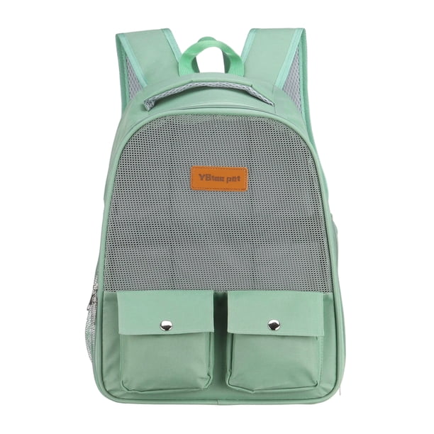 Uxcell Mochila Transportadora para Gatos, Mochila de Viaje para Mascotas con Malla Ventilada Plegable (Verde, 12"x9"x16")