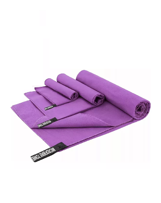 Genérico - Toalla Baño Viaje De Microfibra De Secado Rápido, 3 Pcs Violeta