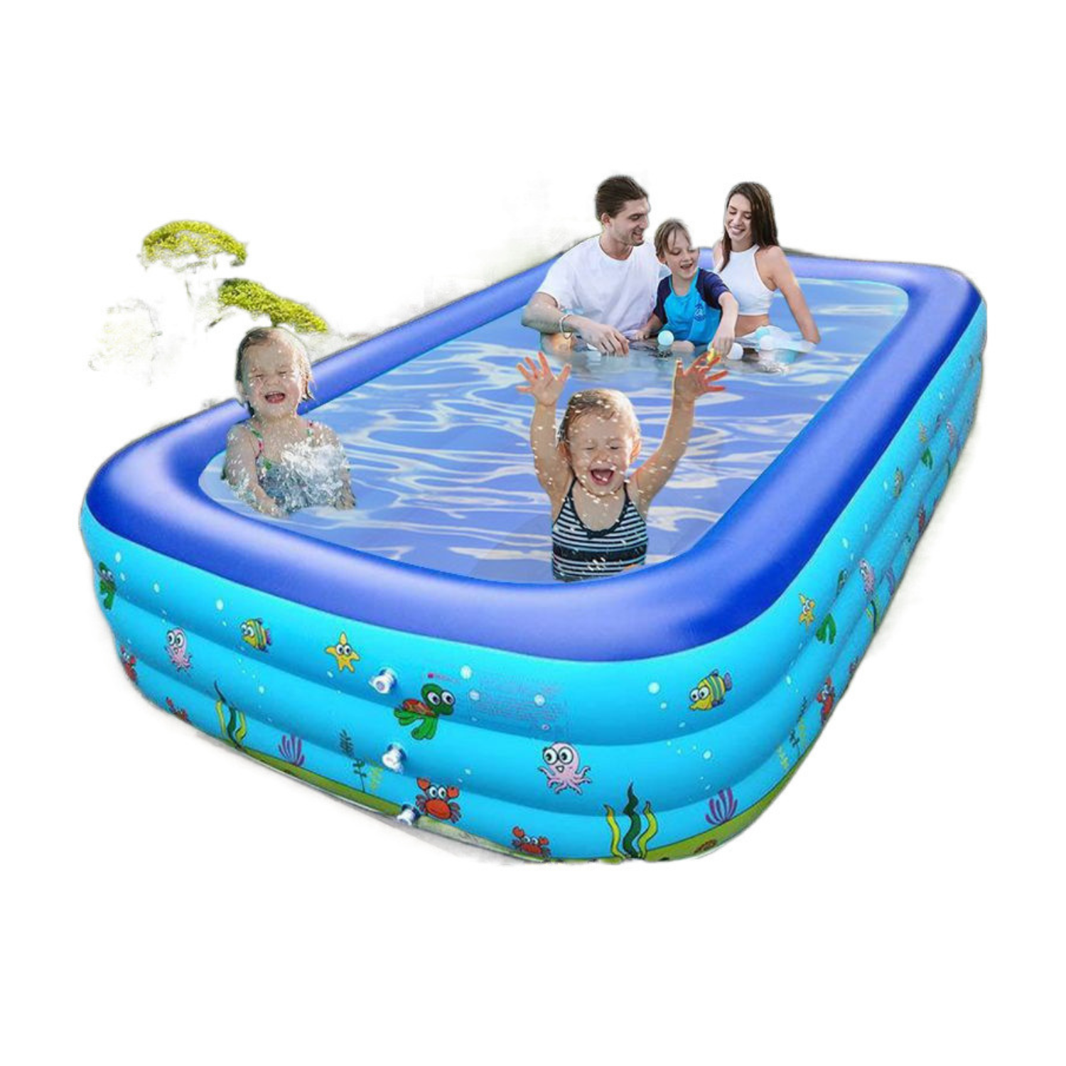 Genérico - Piscina Rectangular Familiar(260x170x60)3 Anillos Con Diseño