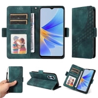 Carcasa Foxdock Oppo A17 4G De Cuero Pu, Diseño Acolchado Clásico, Protección Contra Caídas Y Rayones