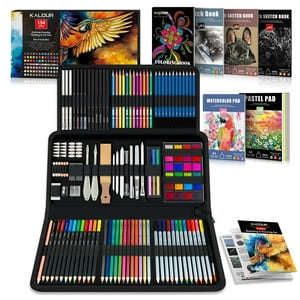 Set De Materiales De Arte Kalour, 154 Piezas, Para Bocetos Y Dibujos Con Libro