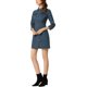 thumbnail image 4 of INSPIRE CHIC Vestido de Mezclilla para Mujer Regreso a Clases Conjunto de Maestra Vestido Camisero de Mezclilla Mini con Botones y Mangas 3/4 L Azul Medio, 4 of 6
