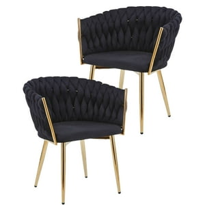 Habita2 Chile - Pack 2 Sitiales Queen Terciopelo - Negro