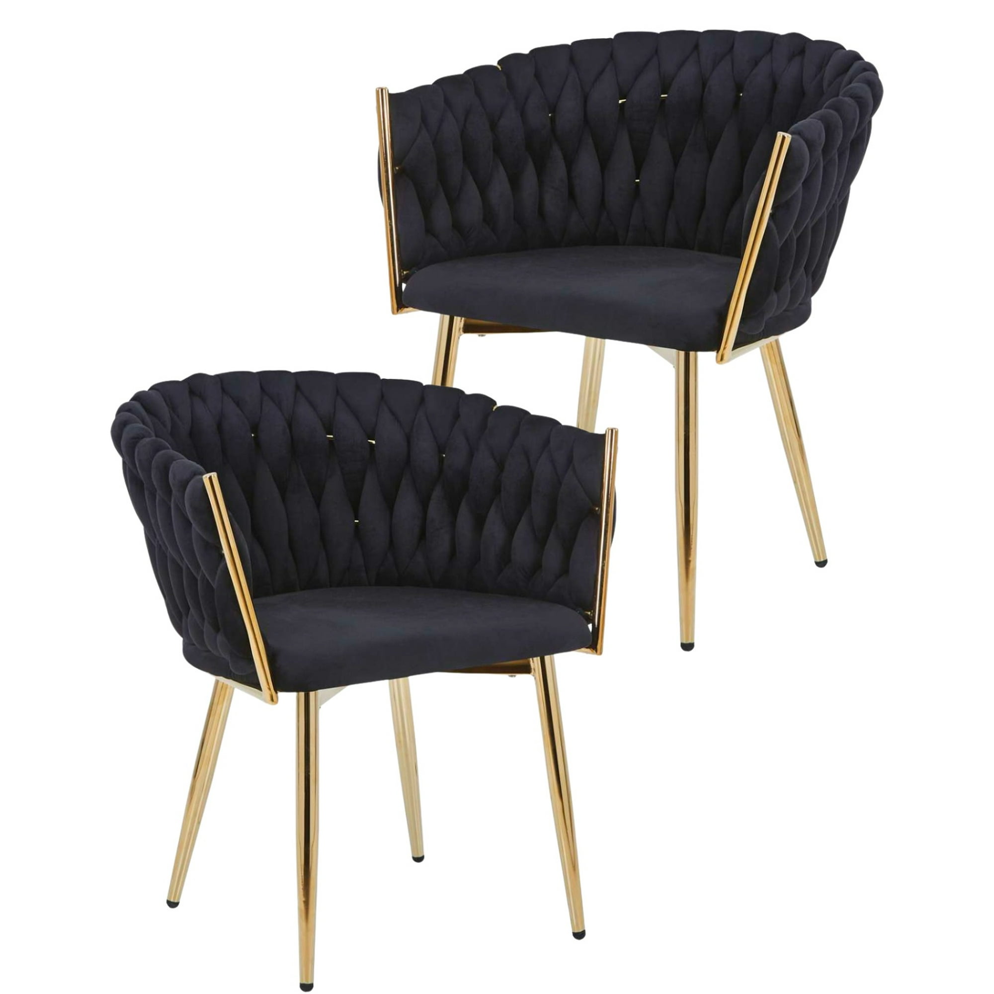 Habita2 Chile - Pack 2 Sitiales Queen Terciopelo - Negro