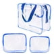 thumbnail image 1 of Kit de neceseres de viaje ROYBENS de PVC transparente, 3 unidades, 1 of 9