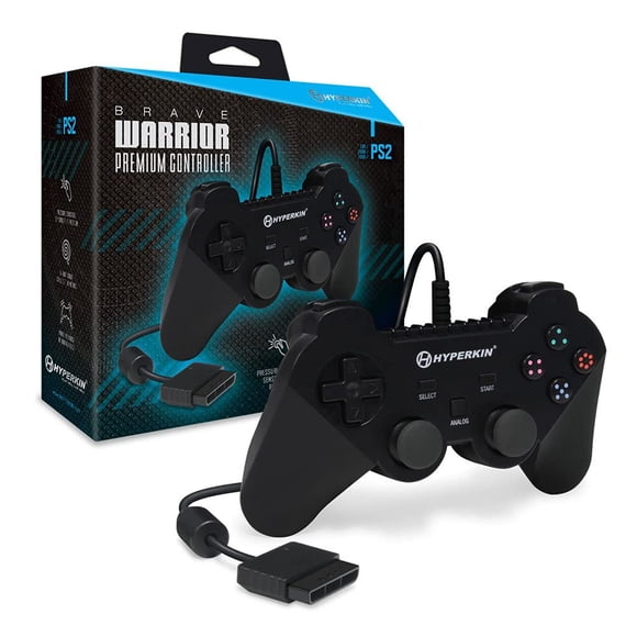 Control Hyperkin Brave Warrior para PS2, negro, con cable
