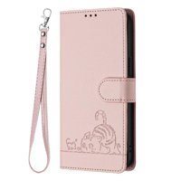 Funda Tipo Cartera Foxdock Para Oppo Reno 12 Pro Con Soporte, Ranuras, Rfid, Diseño De Gato