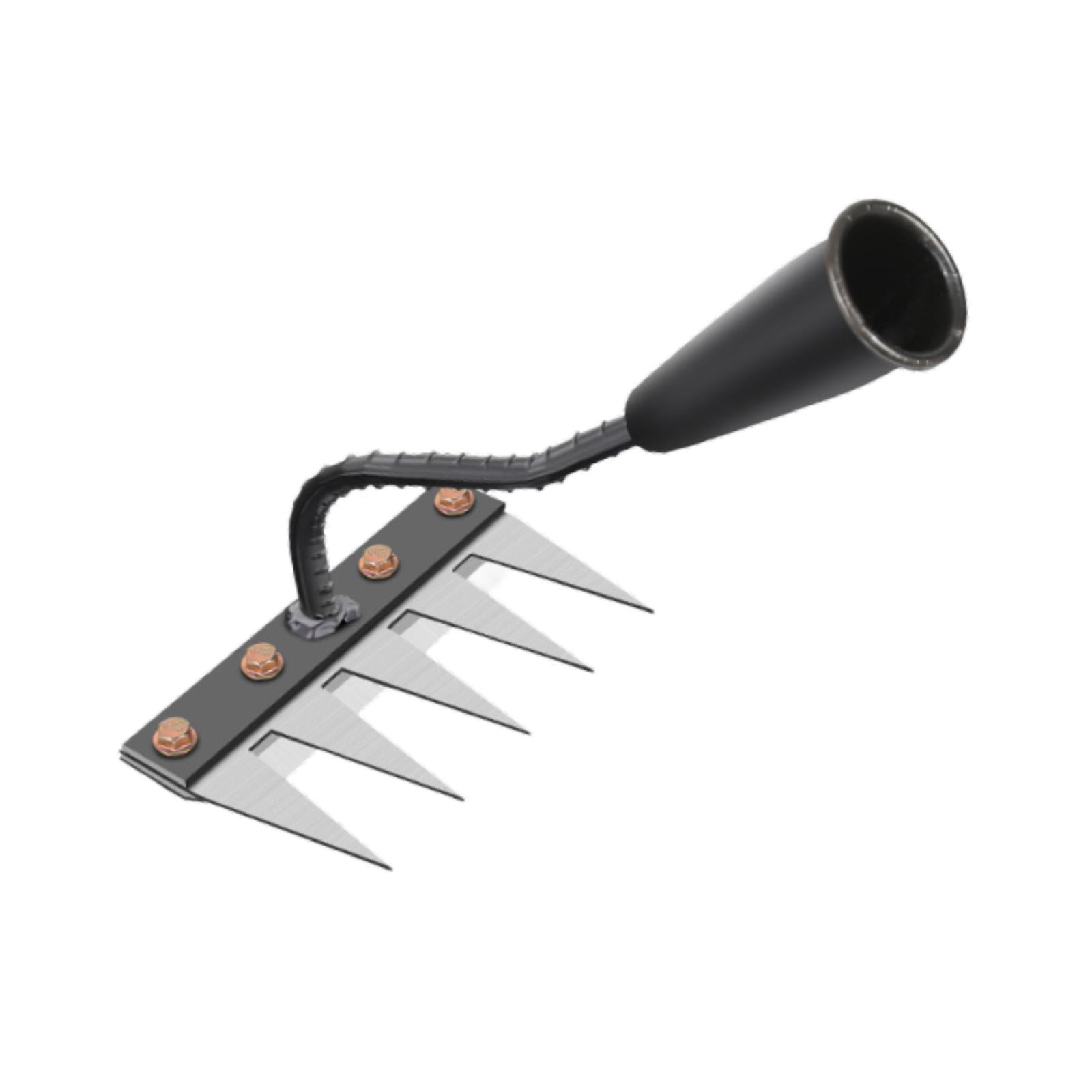 Magideal - Herramienta De Granja De Mano De Rastrillo De Desargumento Harro De Jardinería De Jardinería Portátil Multifuncional Para Labrar El Suelo Cercano A La 5 Rake De Dientes