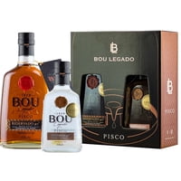 Bou Legend - Pack Pisco Bou Legado 1 Bou Legado Roble 40º 750 Ml + 1 Bou Legado Blanco 40º 375 Ml