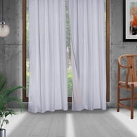 Masel - Set 2 Cortinas Black Out Clasic 1.40 X 2.25 Blanco