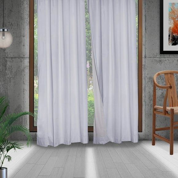 Set 2 Cortinas Black Out Clasic 1.40 X 2.25 Blanco